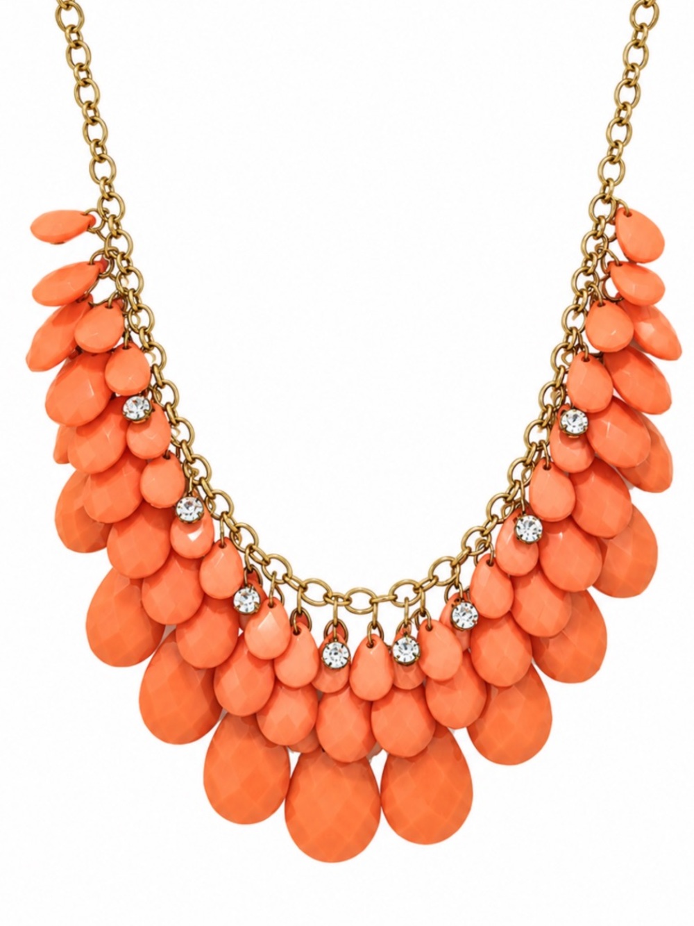 Orange statement necklace